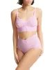 Cross Dyed Leopard Retro V-Kini Rose Petal/ Orange sold by Hanky Panky
