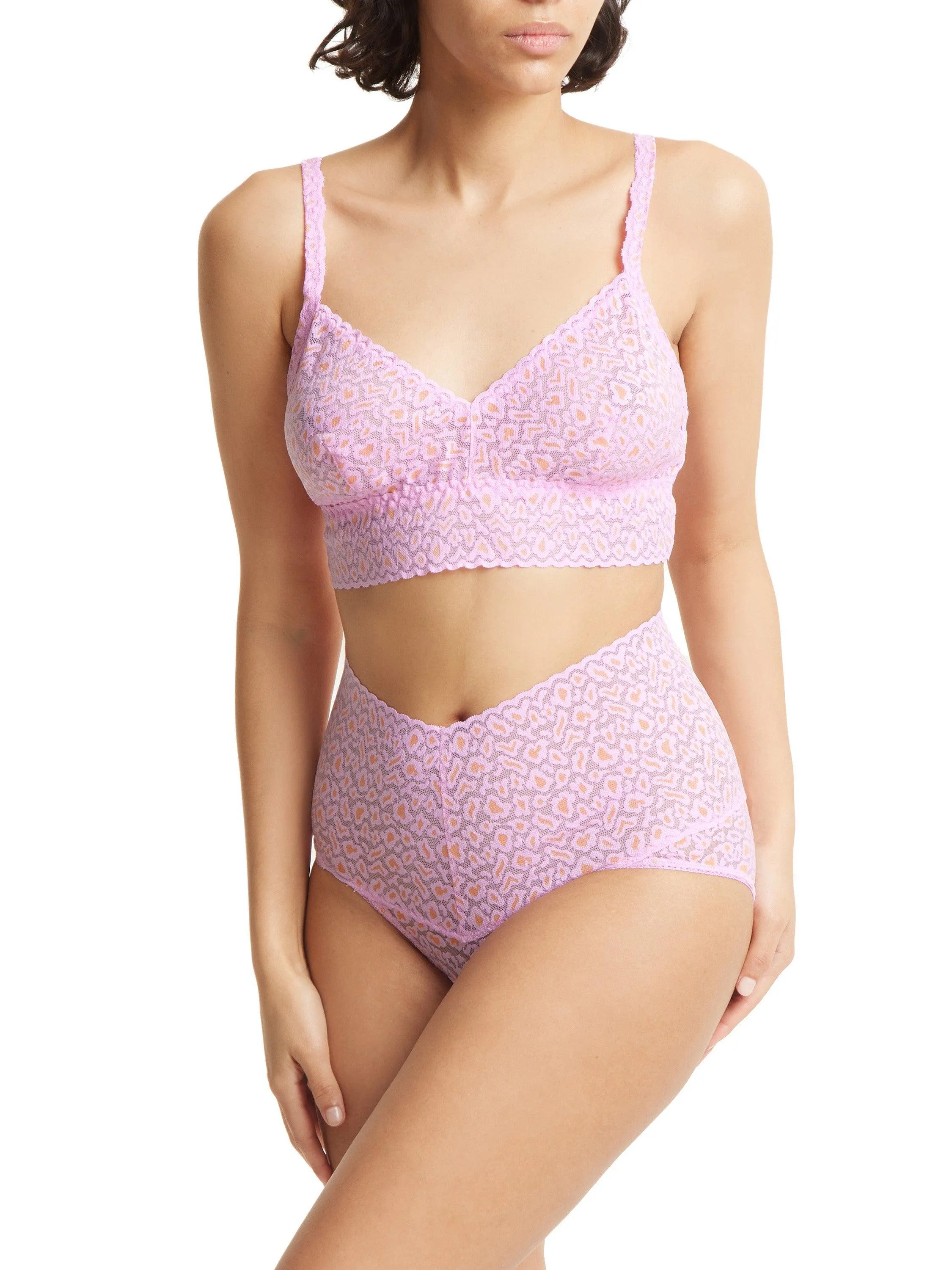 Cross Dyed Leopard Retro V-Kini Rose Petal/ Orange sold by Hanky Panky product image thumbnail 3