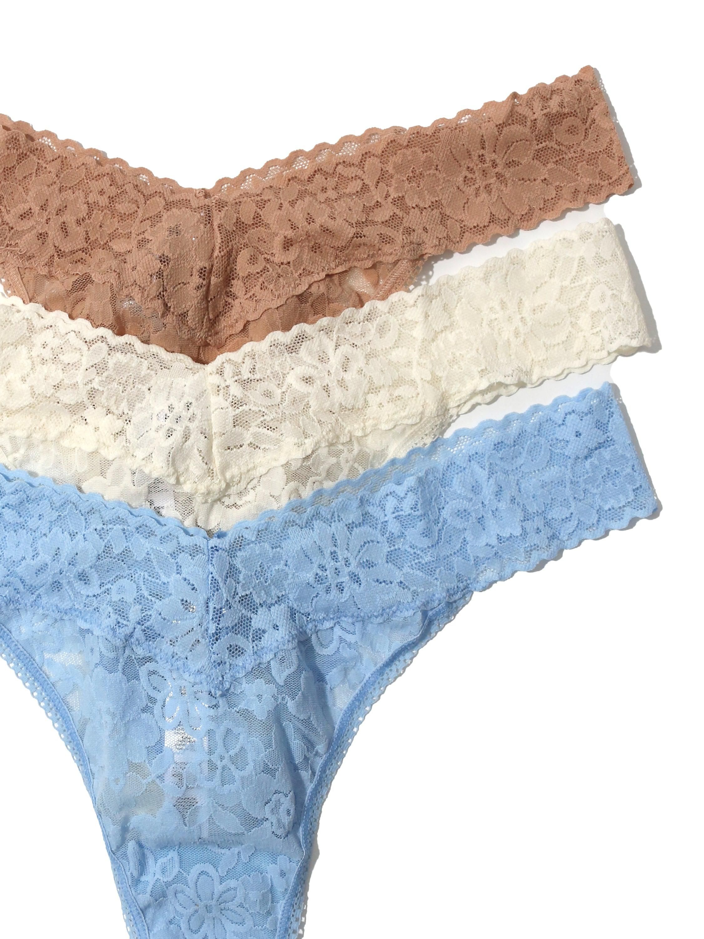 3 Pack Daily Lace™ Original Rise Thong Taupe Sale sold by Hanky Panky product image thumbnail 2