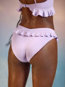 Ruffle V-Front Bikini Bottom Moon Crystal Sale sold by Hanky Panky