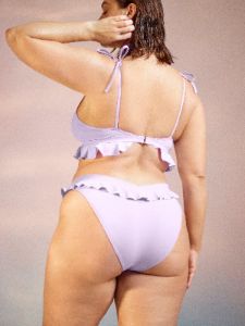 Ruffle V-Front Bikini Bottom Moon Crystal Sale sold by Hanky Panky