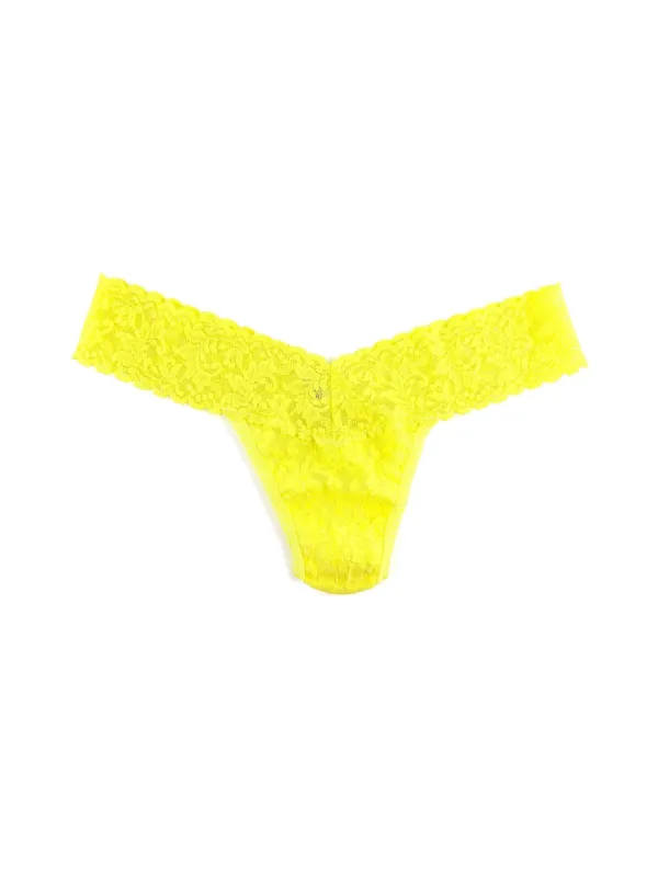 Signature Lace Low Rise Thong Sunny Day Yellow sold by Hanky Panky
