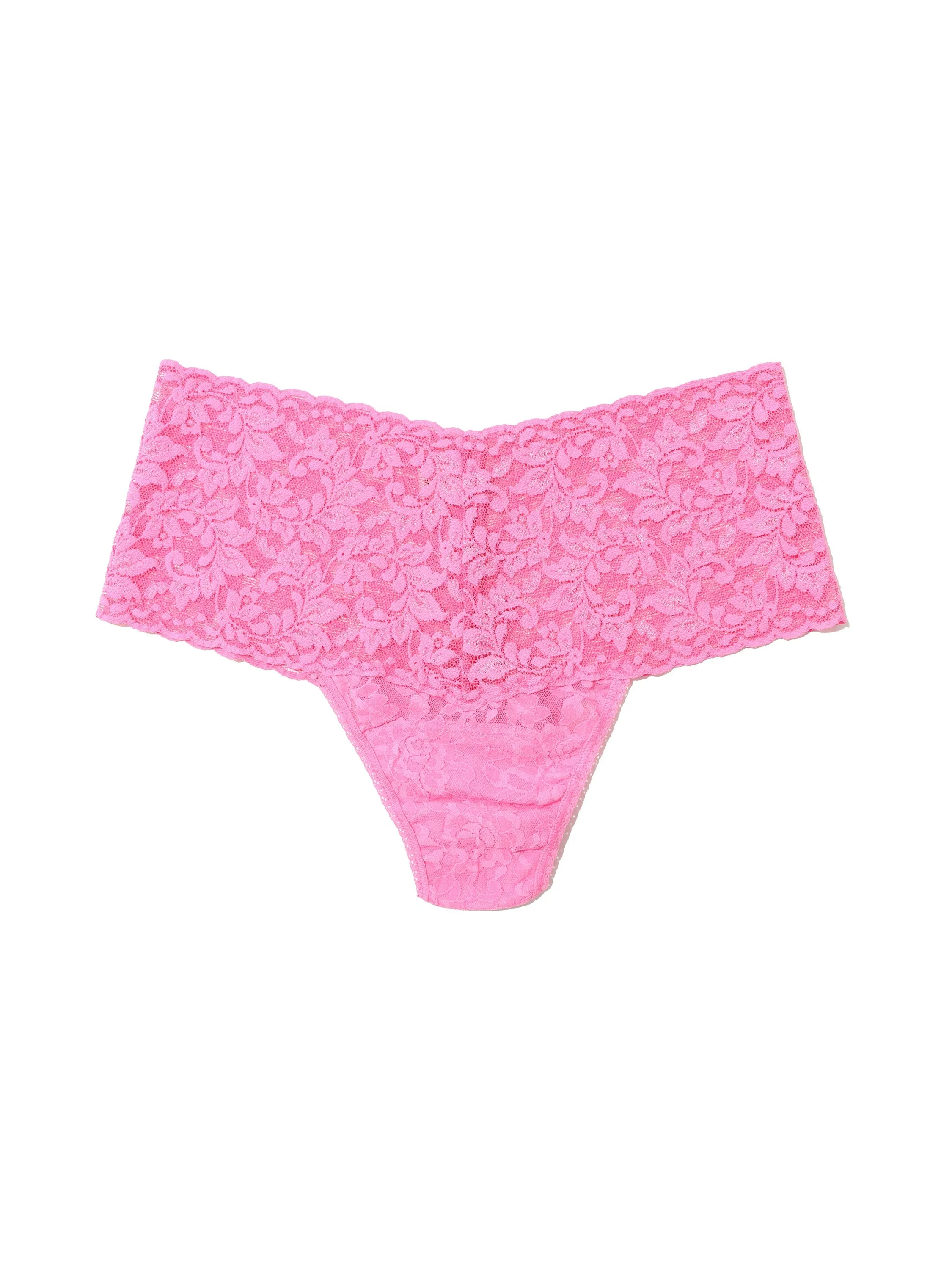 Retro Lace Thong Taffy Pink Sale sold by Hanky Panky