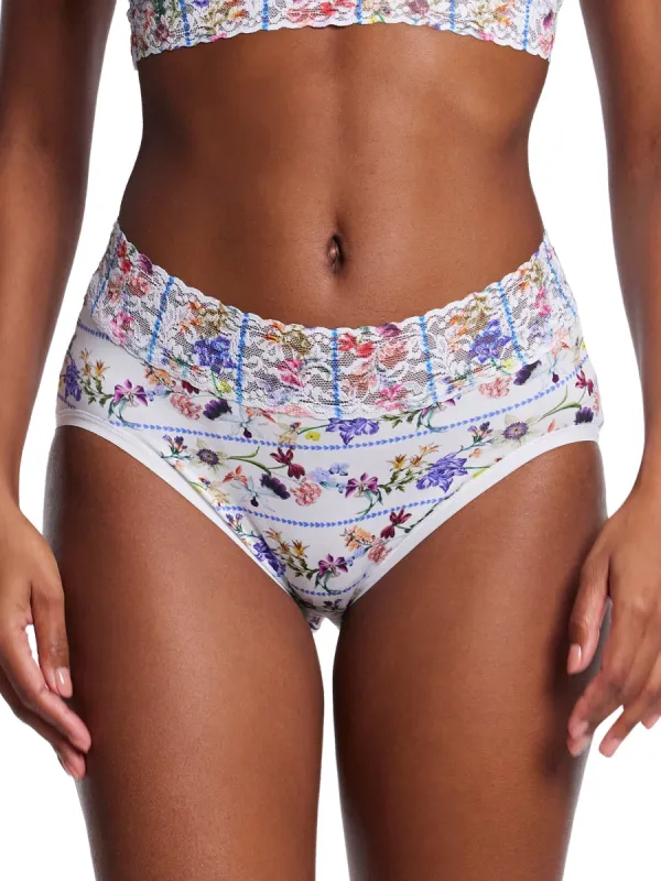 Supima® Cotton Printed French Brief Flower Crown Sale sold by Hanky Panky