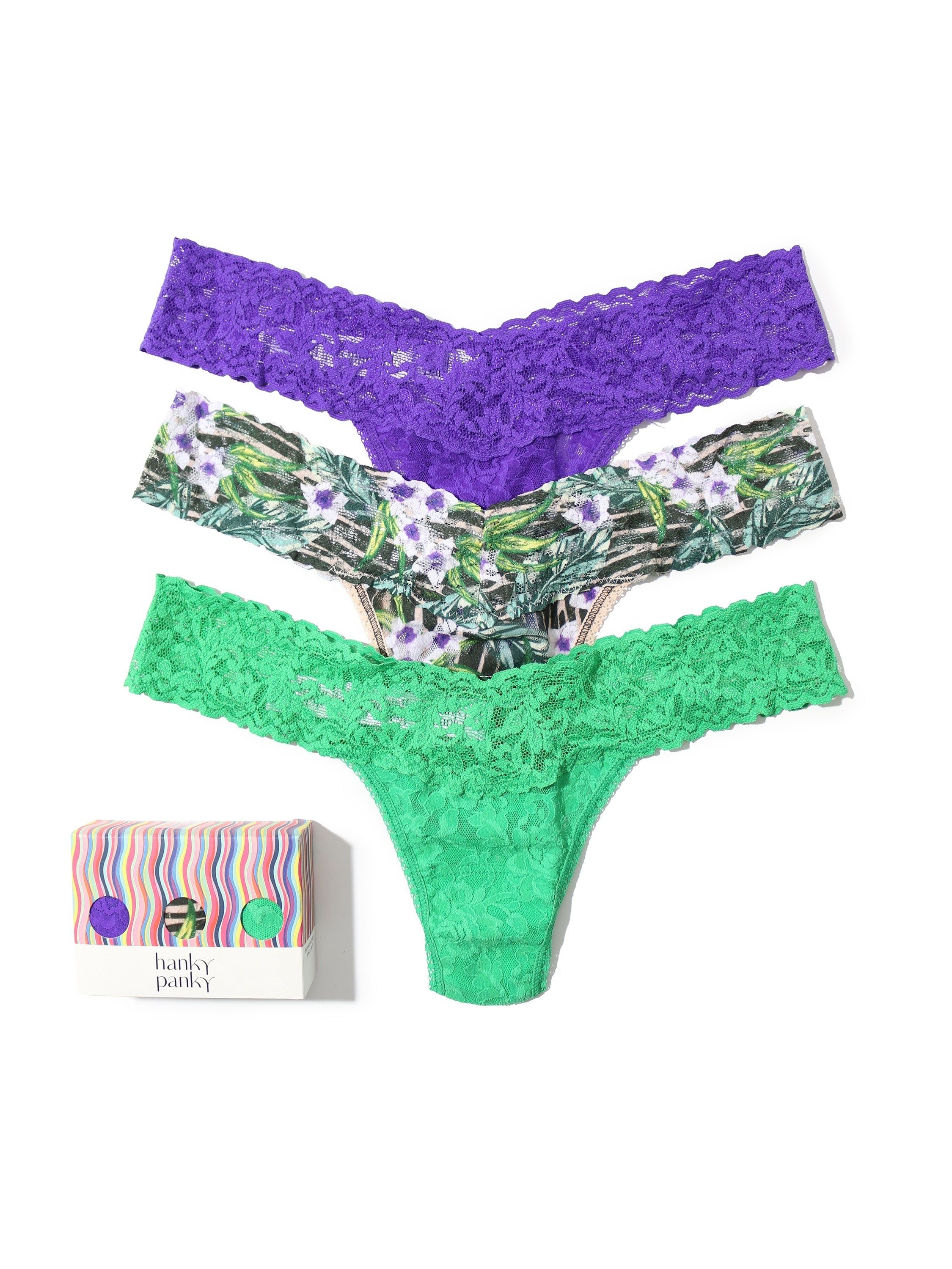 3 Pack Low Rise Thongs Exclusive Sale sold by Hanky Panky