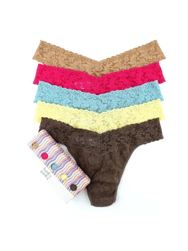 Value 5 Pack Original Rise Thongs sold by Hanky Panky