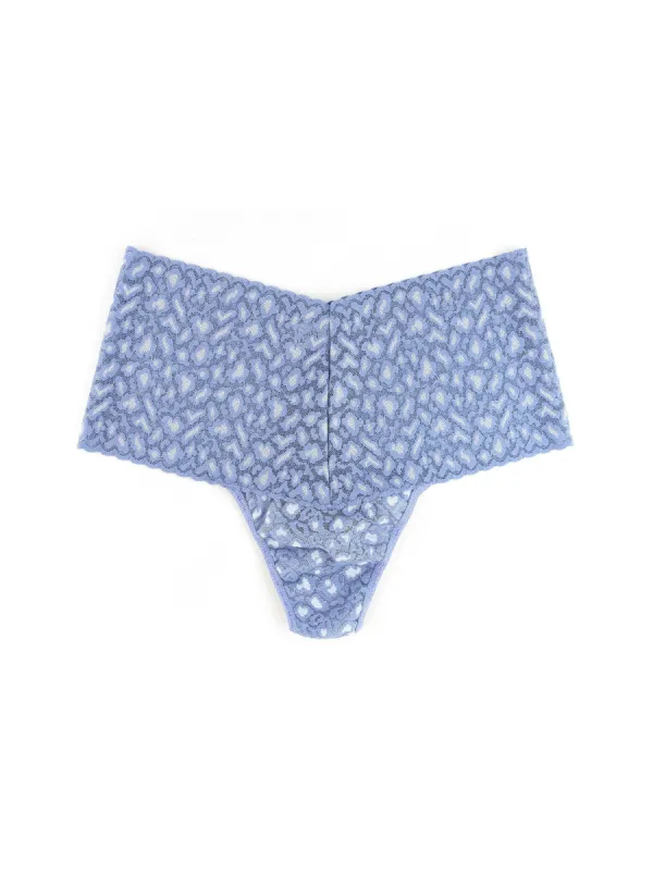 Cross-Dyed Leopard Retro Thong sold by Hanky Panky