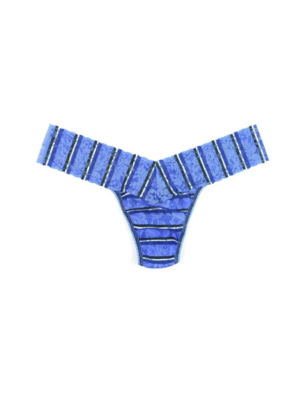 Printed Signature Lace Low Rise Thong New Prep sold by Hanky Panky