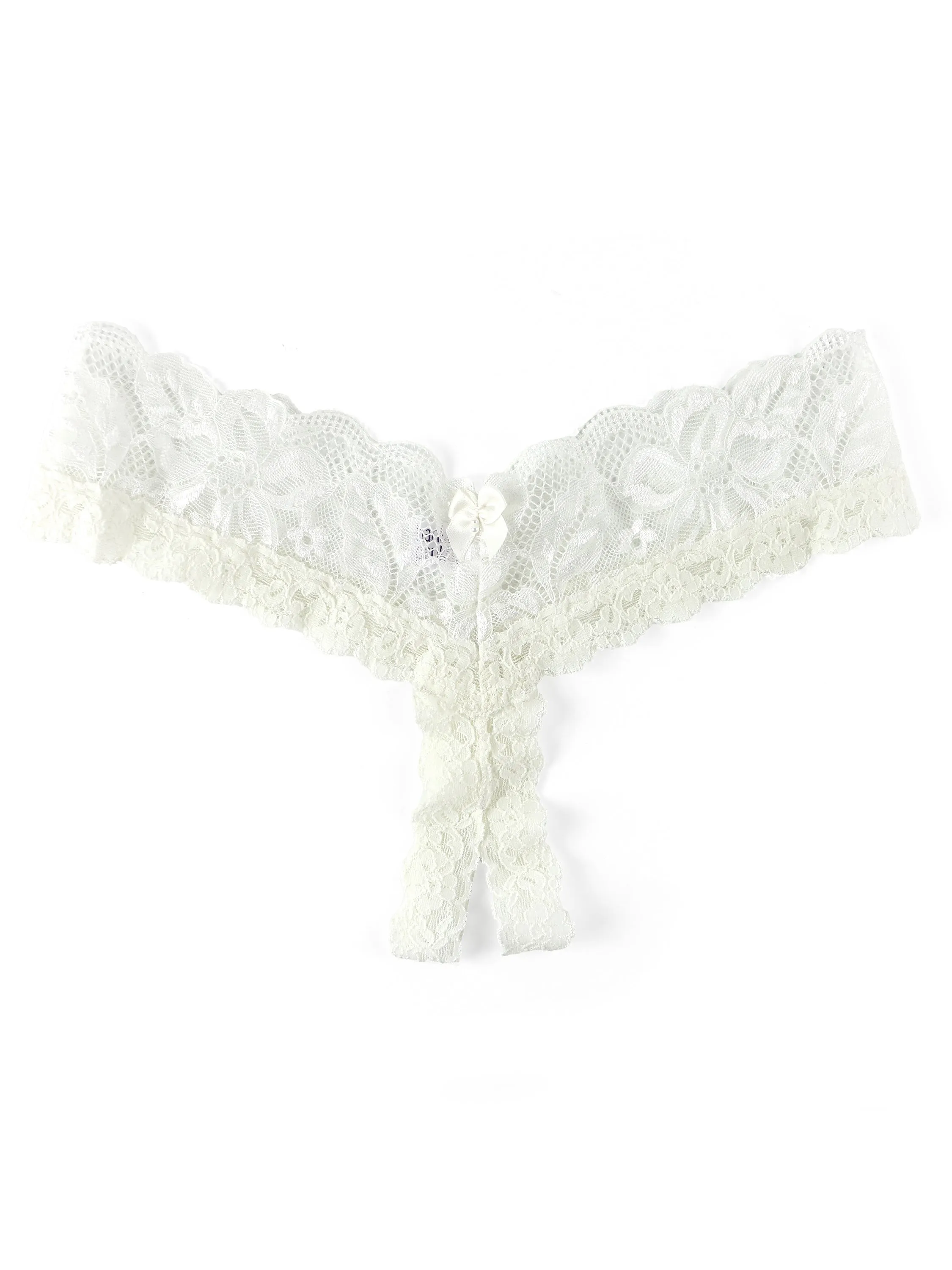Victoria Lace Crotchless Thong sold by Hanky Panky