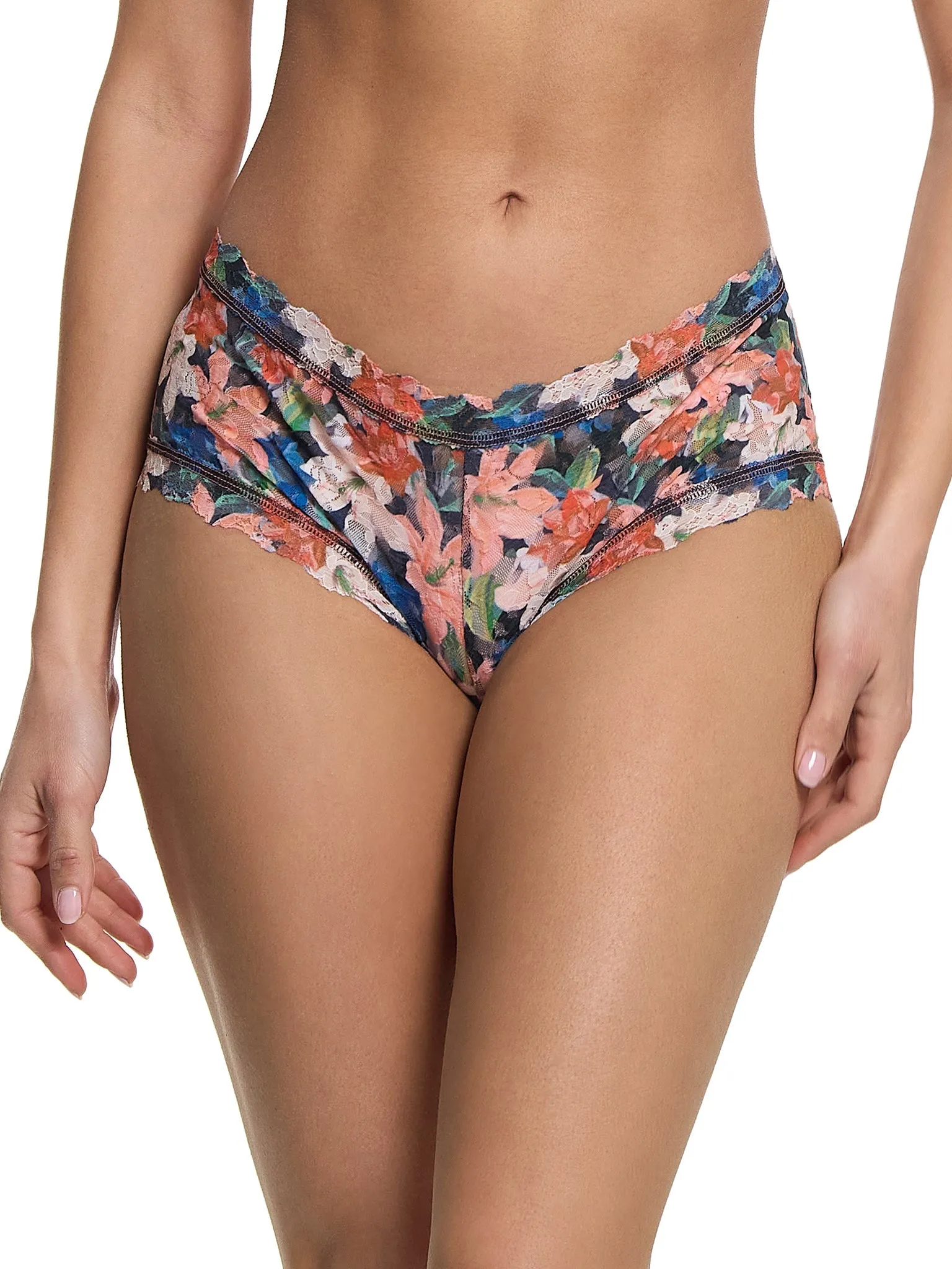 Printed Signature Lace® Boyshort Wonderous Black Sale sold by Hanky Panky