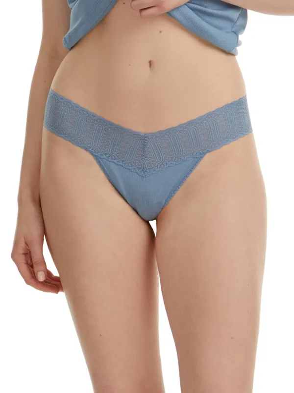 ECO Rx™ Low Rise Thong Vintage Blue Sale sold by Hanky Panky