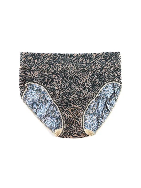 Printed Signature Lace French Brief Sale Animal Kingdom sold by Hanky Panky