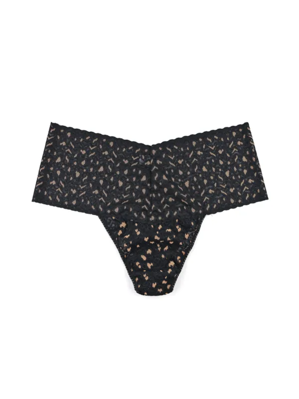 Cross Dye Leopard Plus Retro Thong sold by Hanky Panky