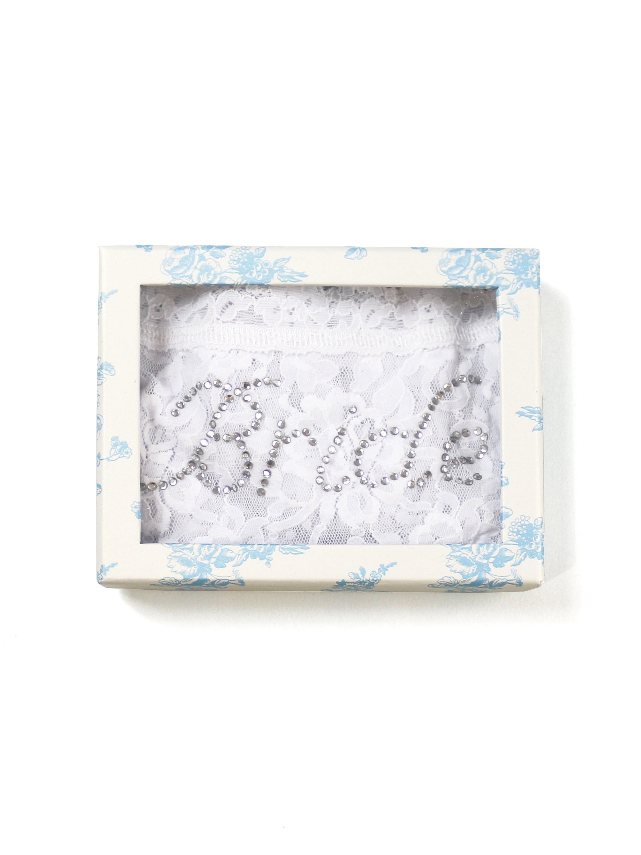 Bride Crystal Signature Lace Cheeky Hipster in Gift Box sold by Hanky Panky