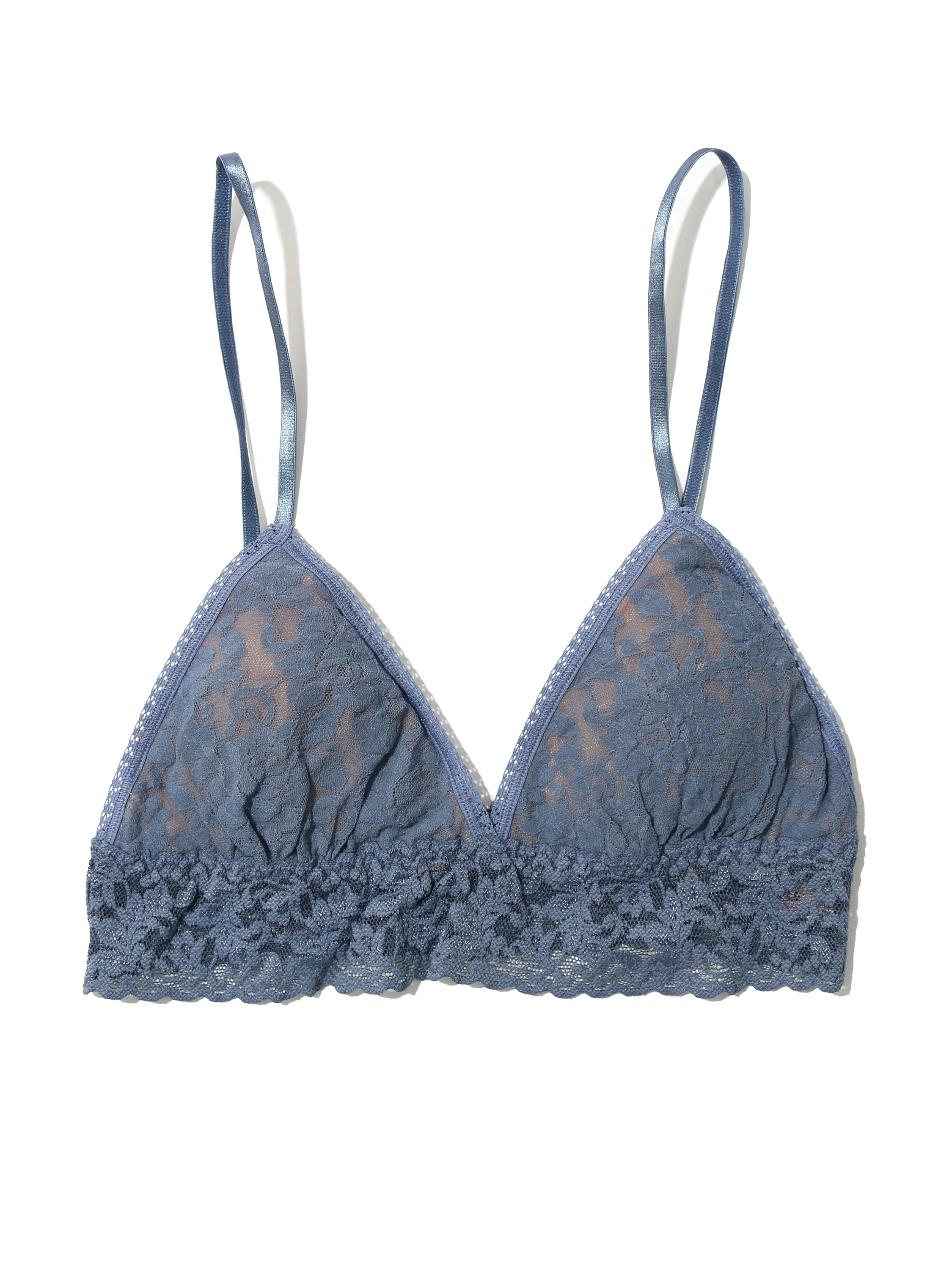 Signature Lace Padded Triangle Bralette Tour Guide Blue Sale sold by Hanky Panky product image thumbnail 2