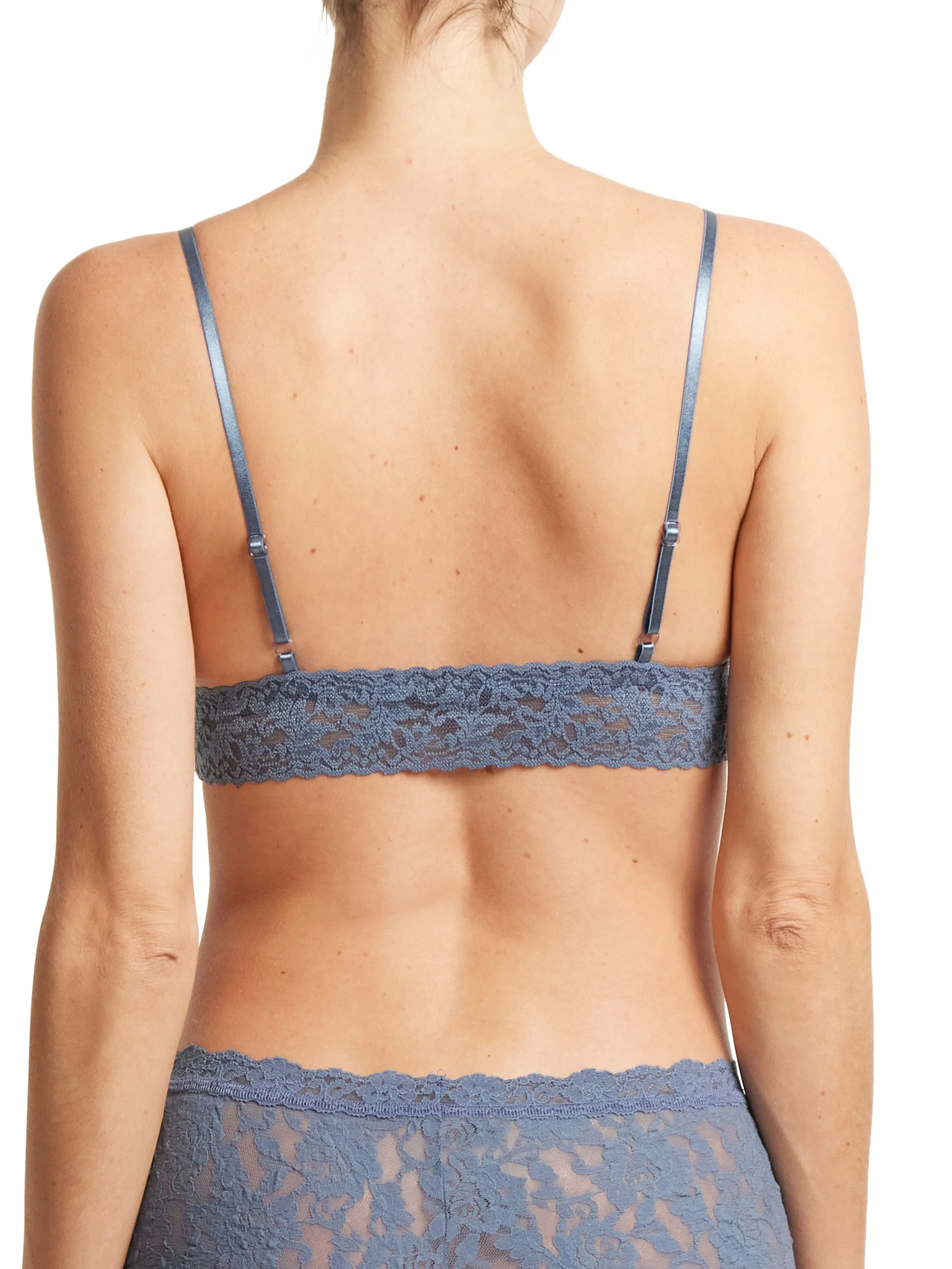 Signature Lace Padded Triangle Bralette Tour Guide Blue Sale sold by Hanky Panky product image thumbnail 4
