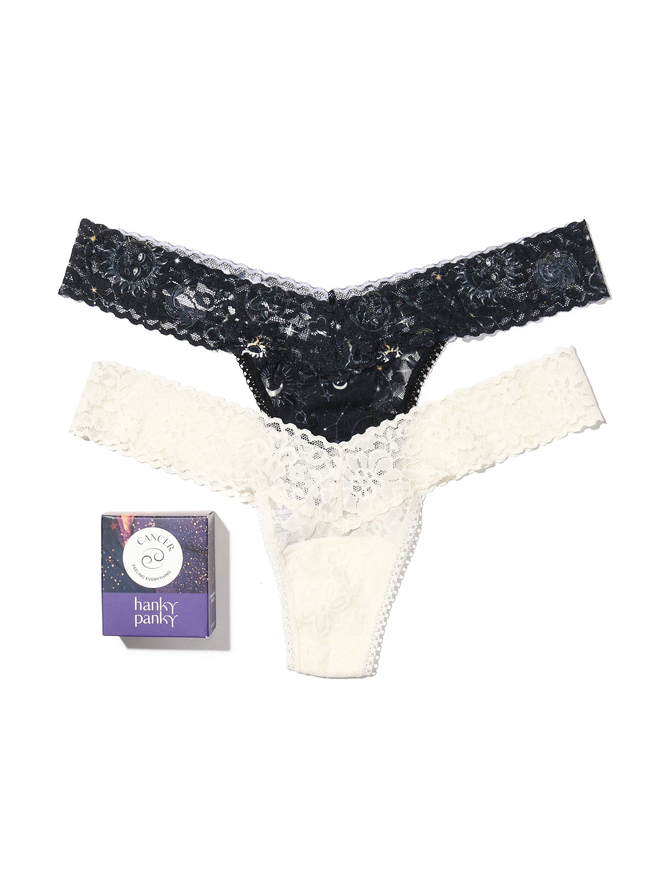 Daily Lace™ Astrology Low Rise Thong 2 Pack Cancer Sale sold by Hanky Panky