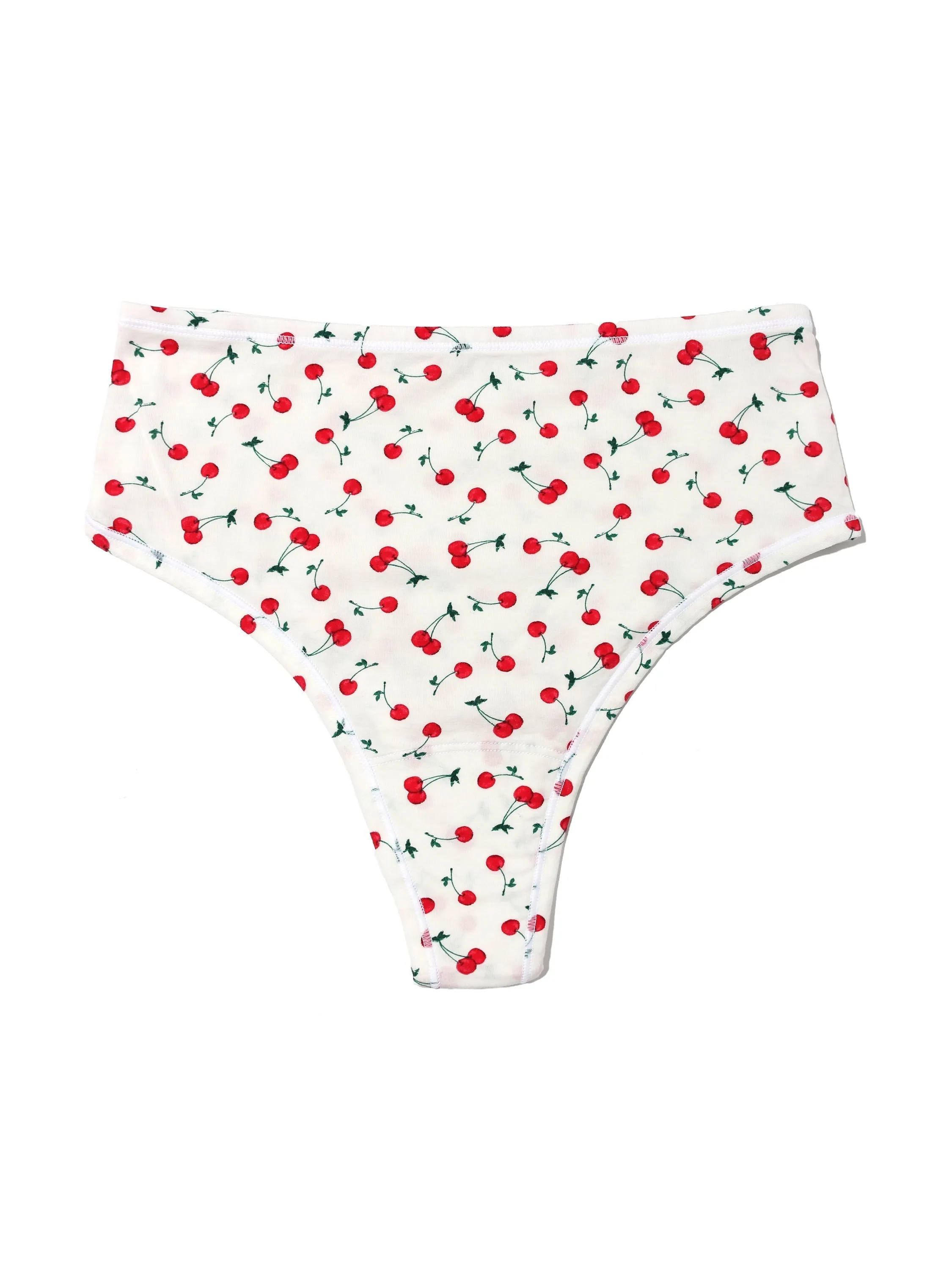 Printed PlayStretch™ High Rise Thong Cherry On Top sold by Hanky Panky