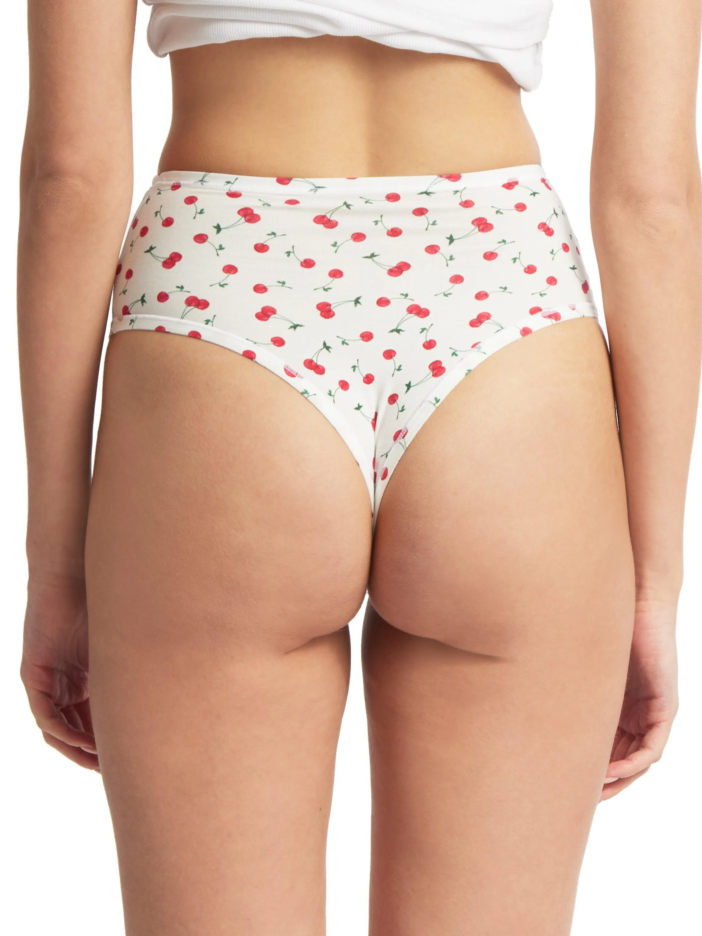 Printed PlayStretch™ High Rise Thong Cherry On Top sold by Hanky Panky product image thumbnail 3