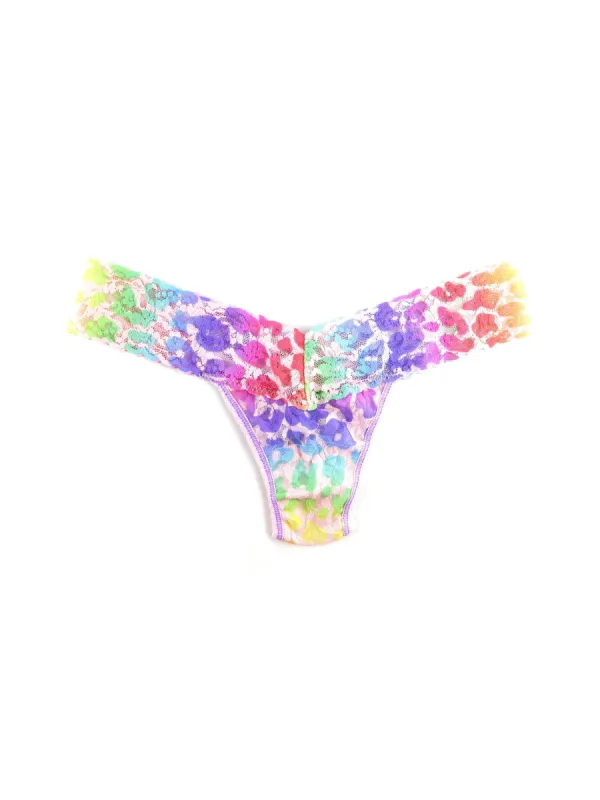 Printed Signature Lace Low Rise Thong Pride Leopard Sale sold by Hanky Panky