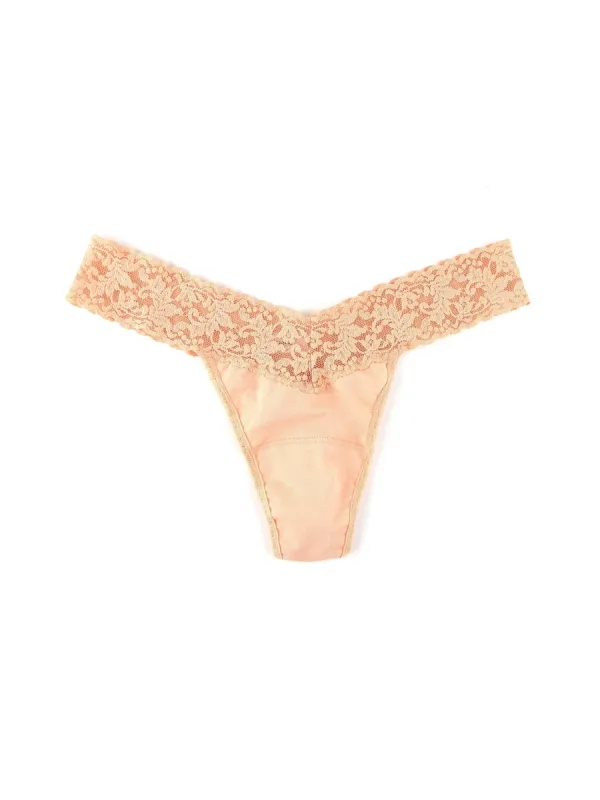 Supima® Cotton Low Rise Thong Apricot Glow Sale sold by Hanky Panky