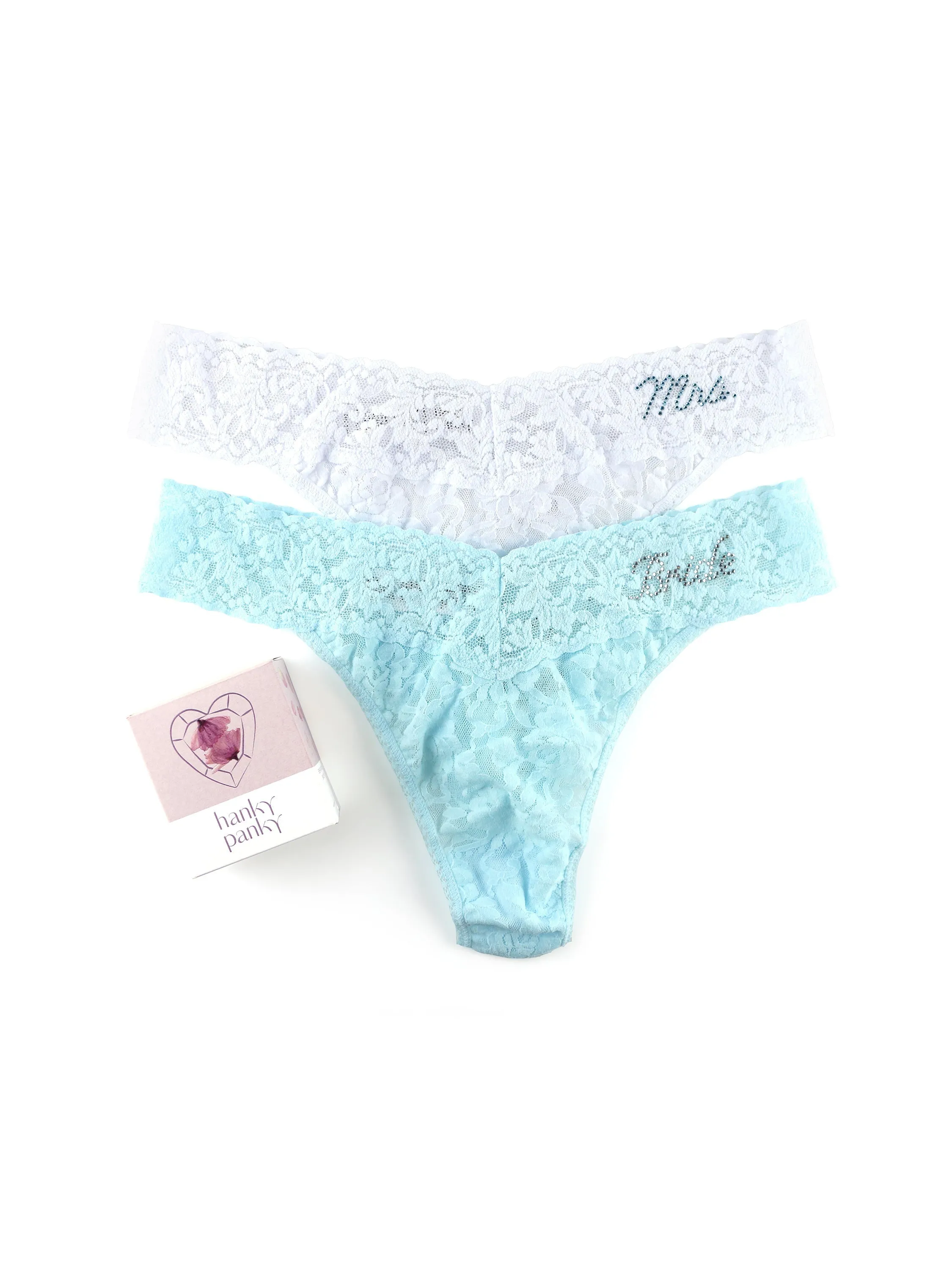 Bride & Mrs. Original Rise Thong Gift Set sold by Hanky Panky