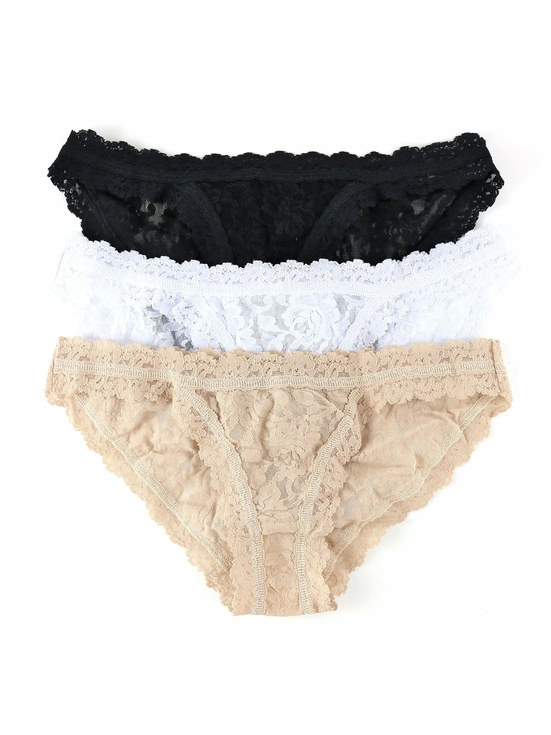 3 Pack Signature Lace Brazilian Bikini Sale sold by Hanky Panky