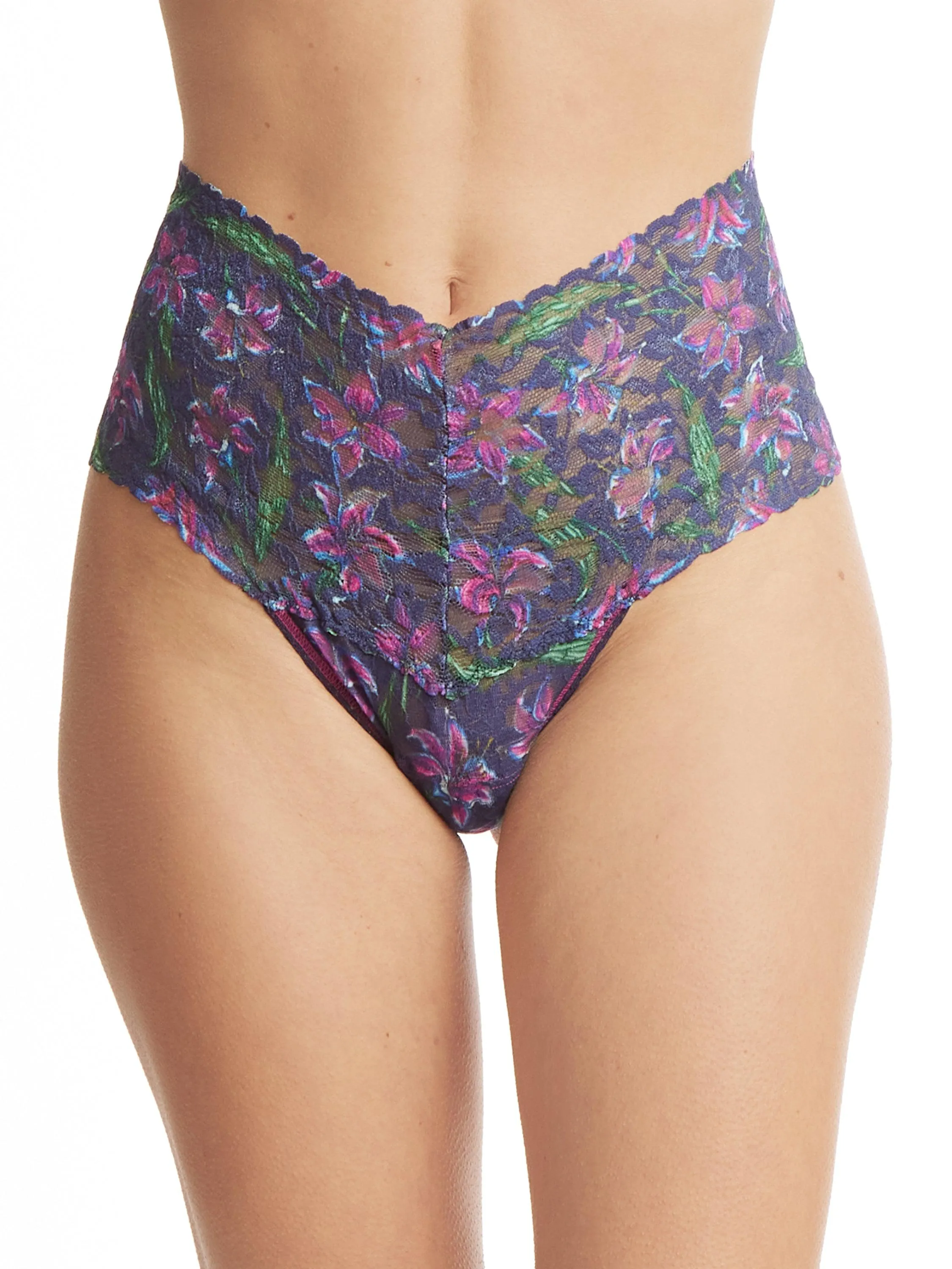Printed Retro Lace Thong Twilight Bloom Sale sold by Hanky Panky product image thumbnail 2