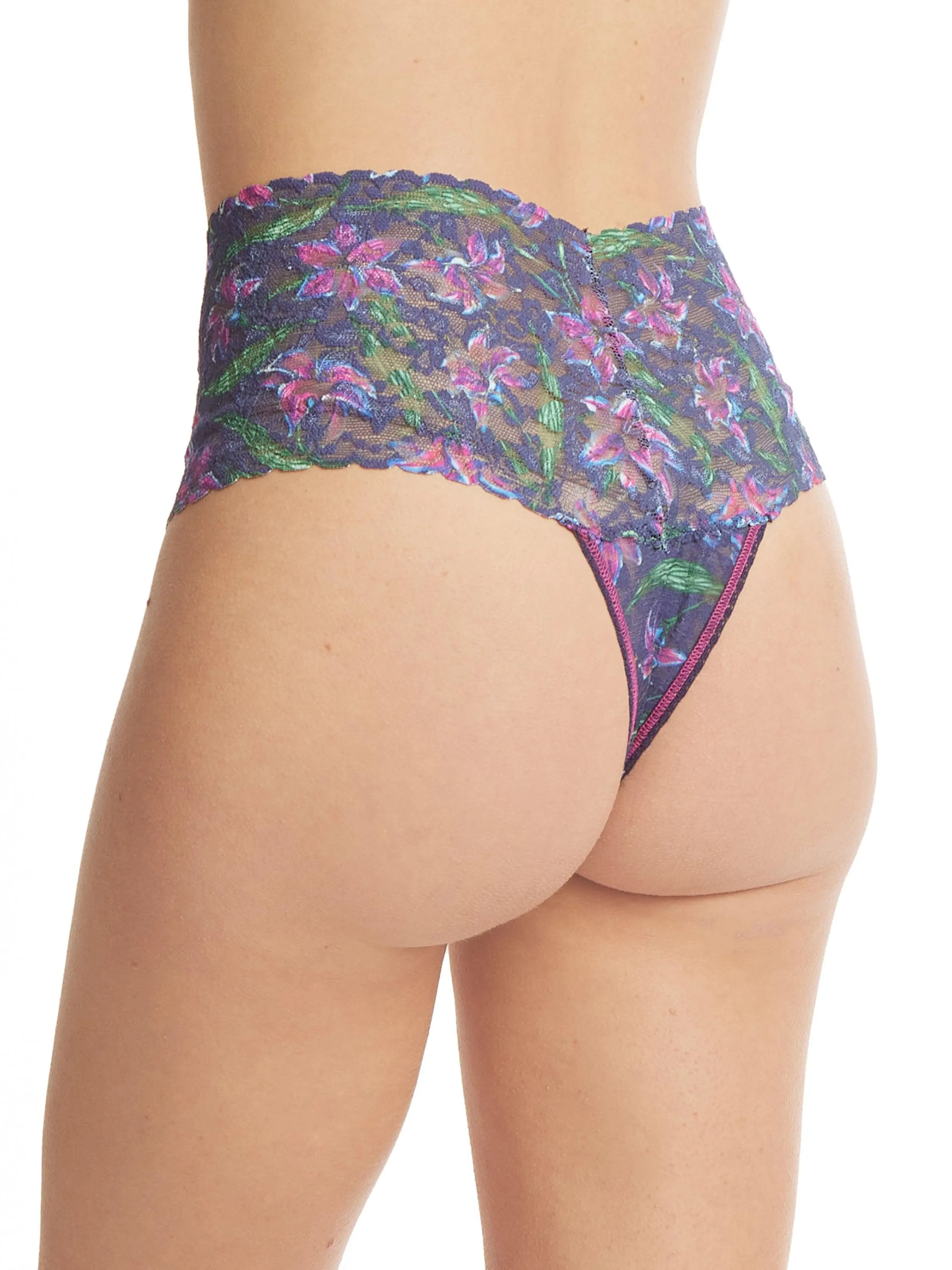 Printed Retro Lace Thong Twilight Bloom Sale sold by Hanky Panky product image thumbnail 3