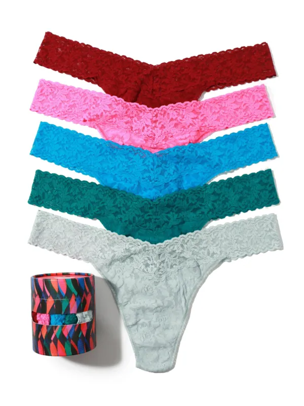 Holiday 5 Pack Plus Size Signature Lace Thongs Sale sold by Hanky Panky