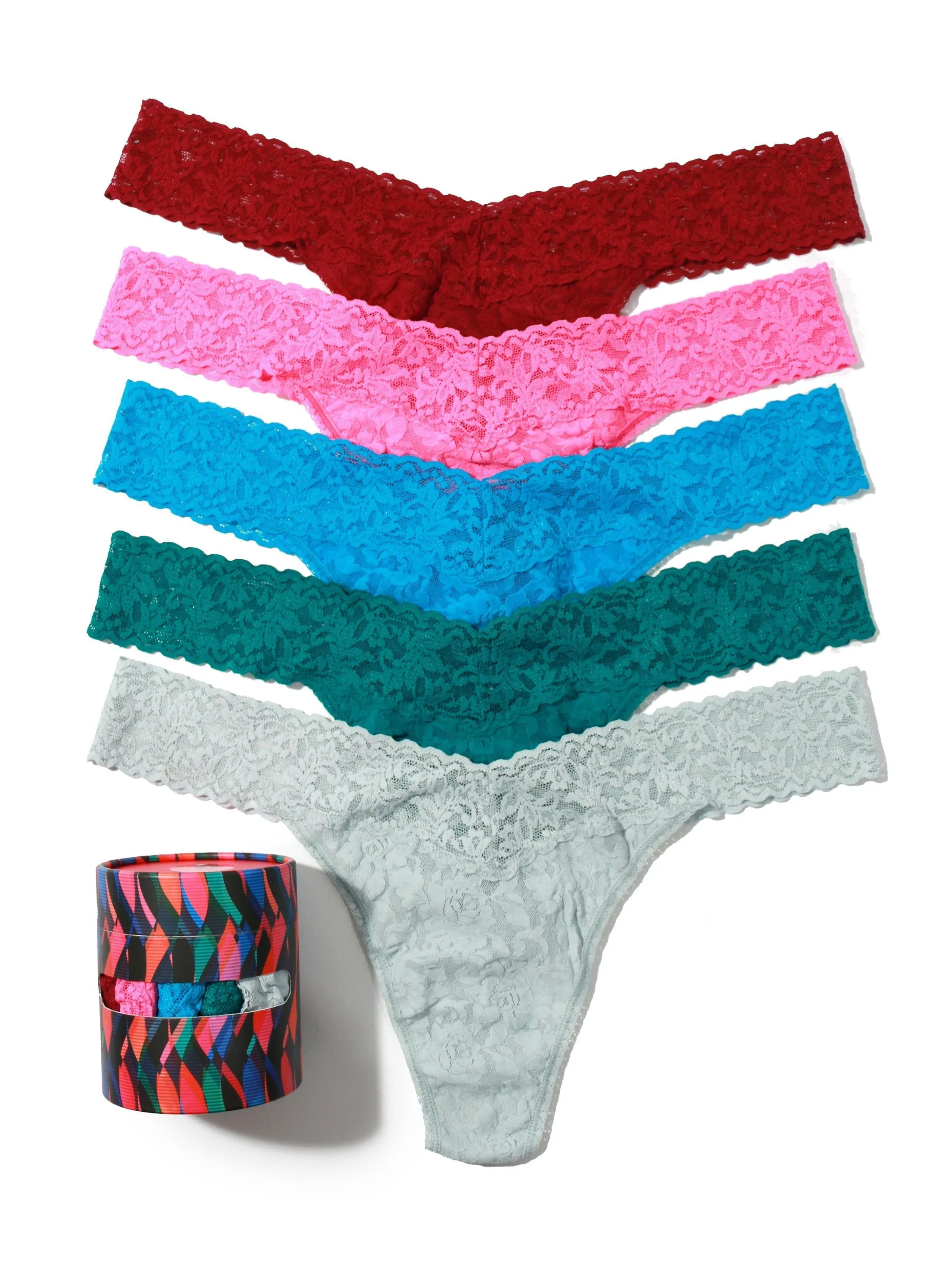 Holiday 5 Pack Plus Size Signature Lace Thongs Sale sold by Hanky Panky