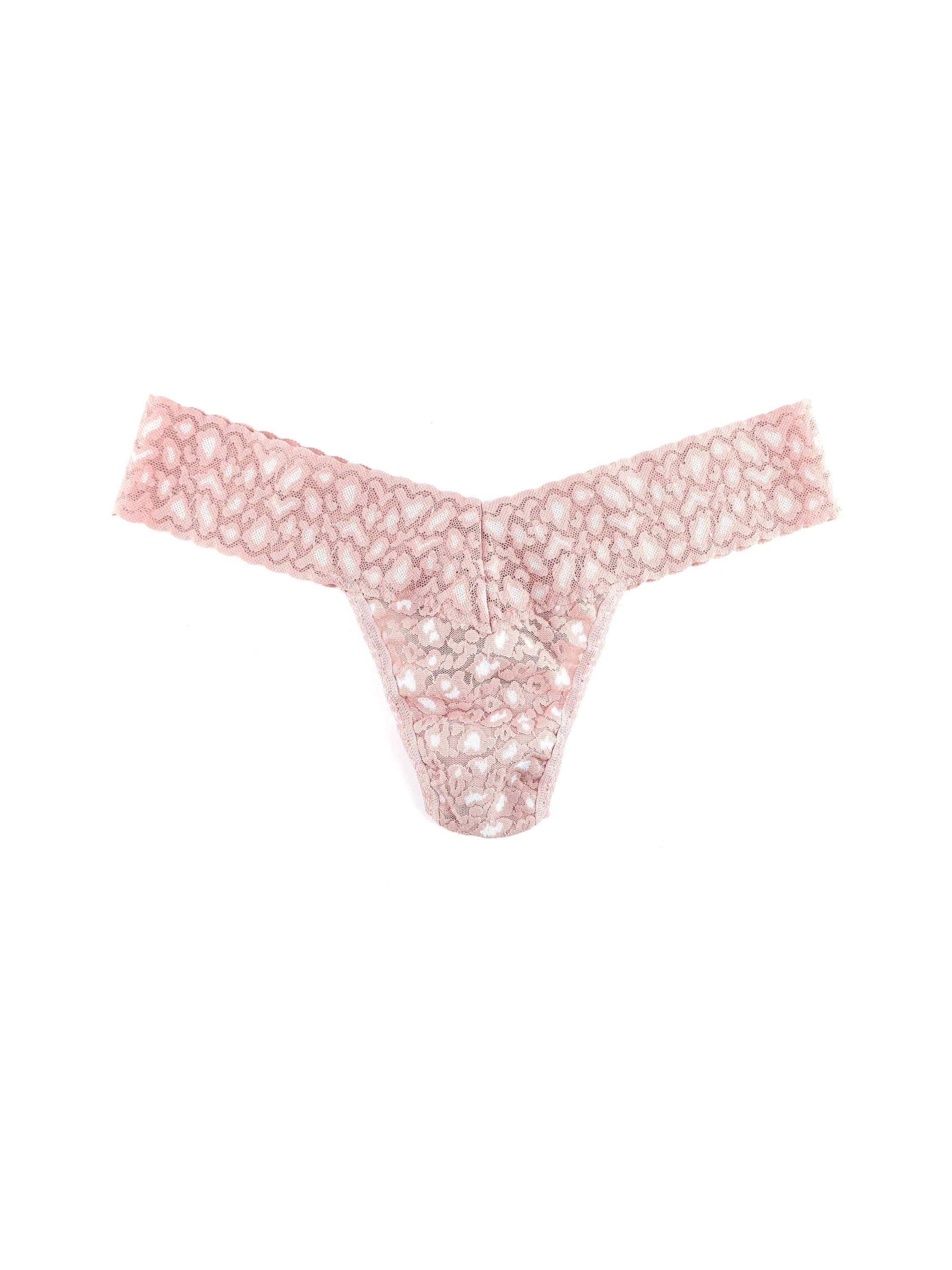 Cross Dyed Leopard Petite Low Rise Thong sold by Hanky Panky