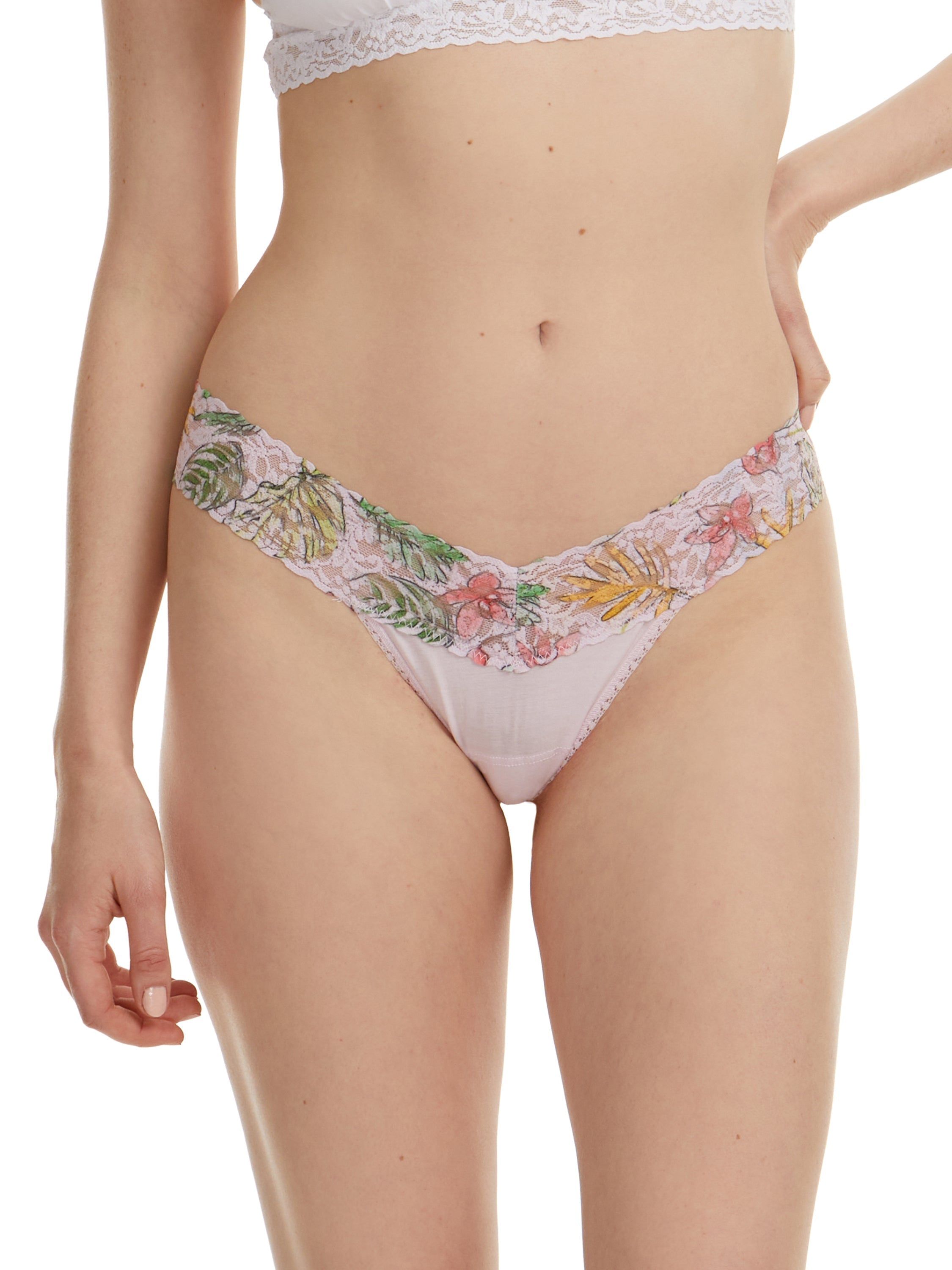 Supima® Cotton Low Rise Thong with Contrast Trim sold by Hanky Panky product image thumbnail 2