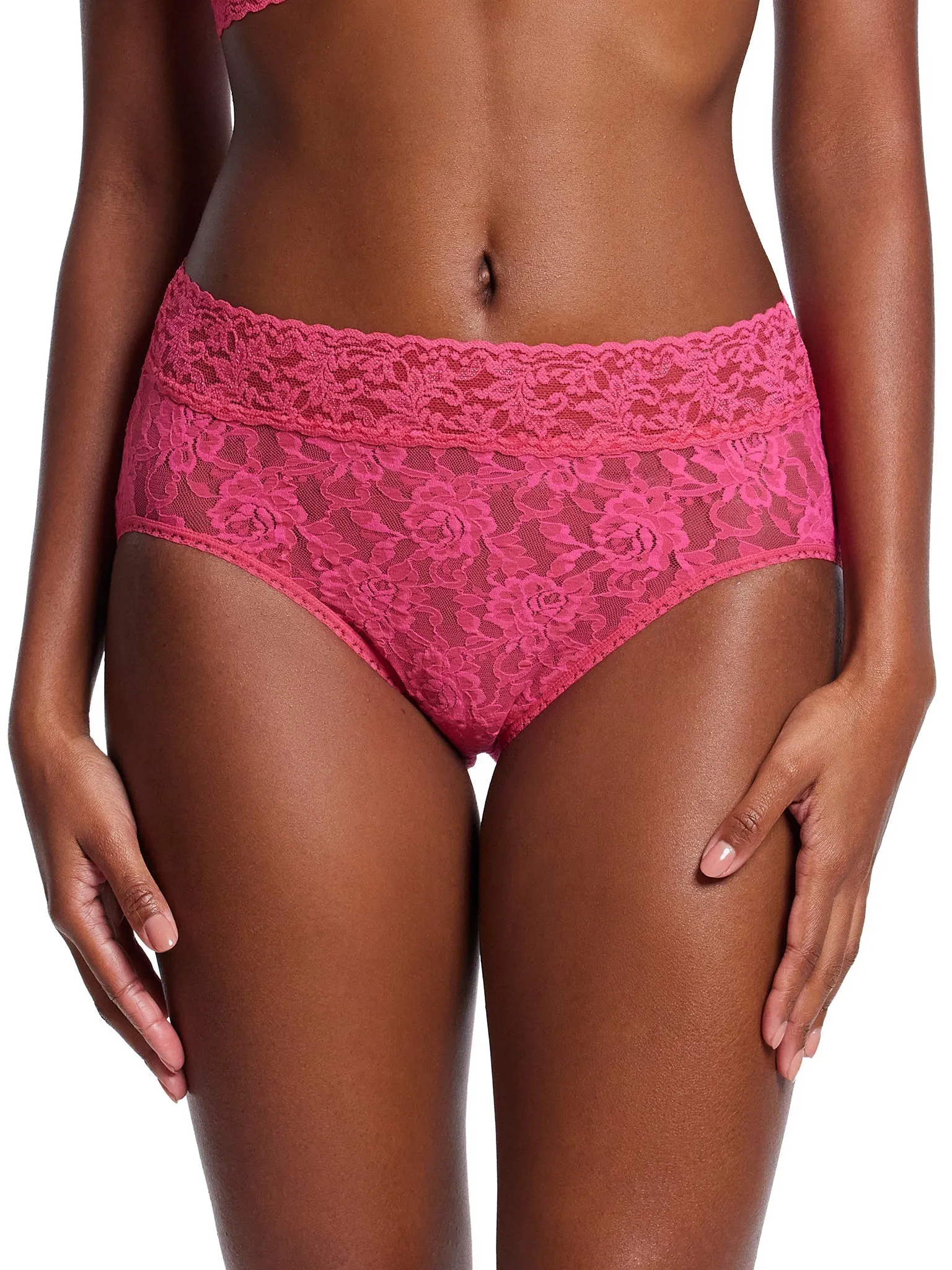 Signature Lace French Brief Morning Glory Pink Sale sold by Hanky Panky