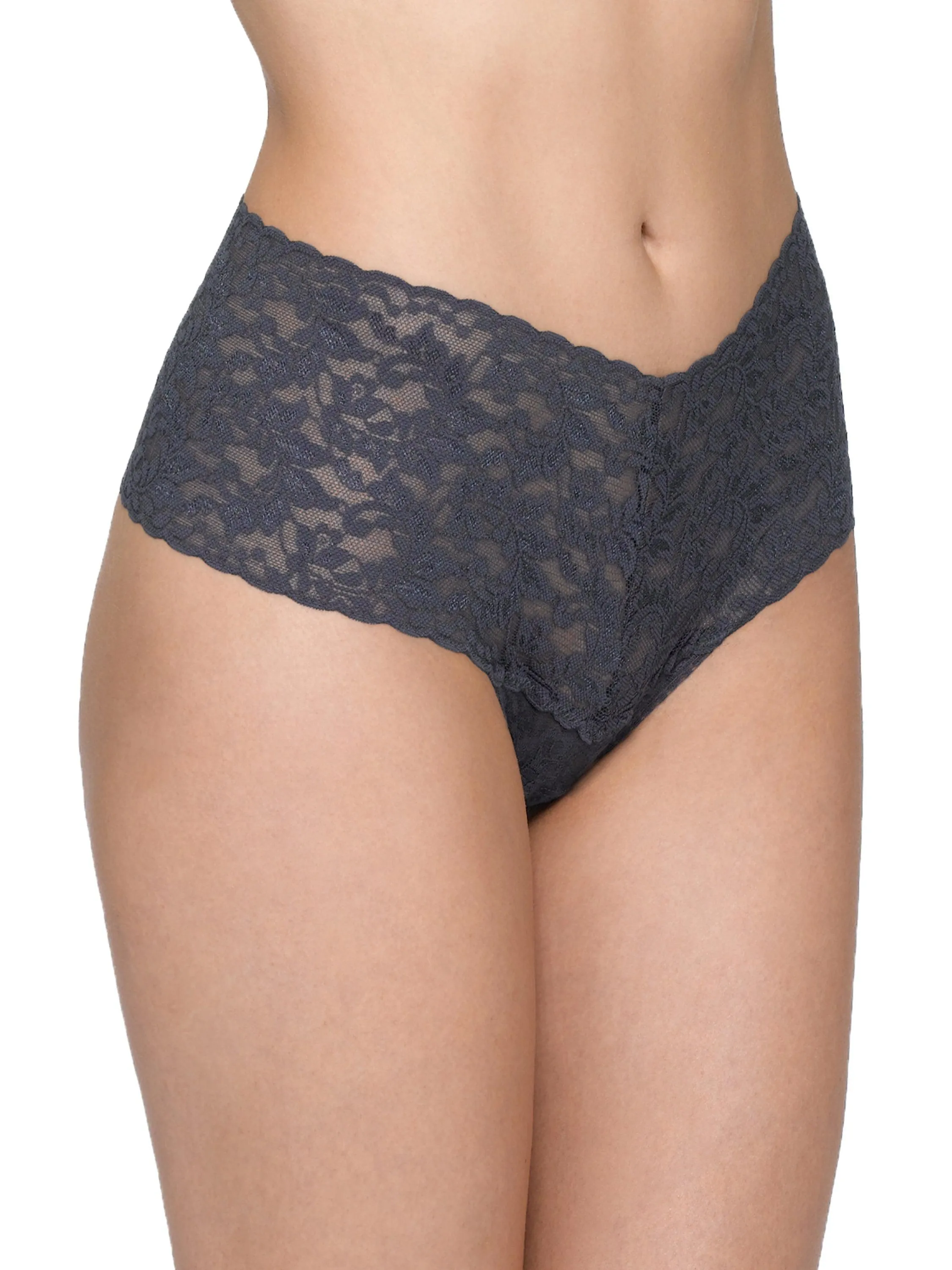 Retro Lace Thong Granite Grey sold by Hanky Panky product image thumbnail 2