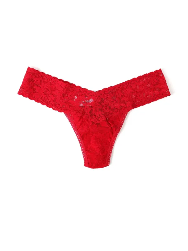 Petite Size Signature Lace Low Rise Thong sold by Hanky Panky