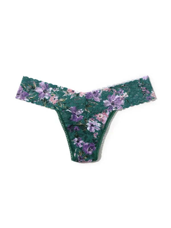 Printed Signature Lace Low Rise Thong  Flowers in Your Hair Sale sold by Hanky Panky