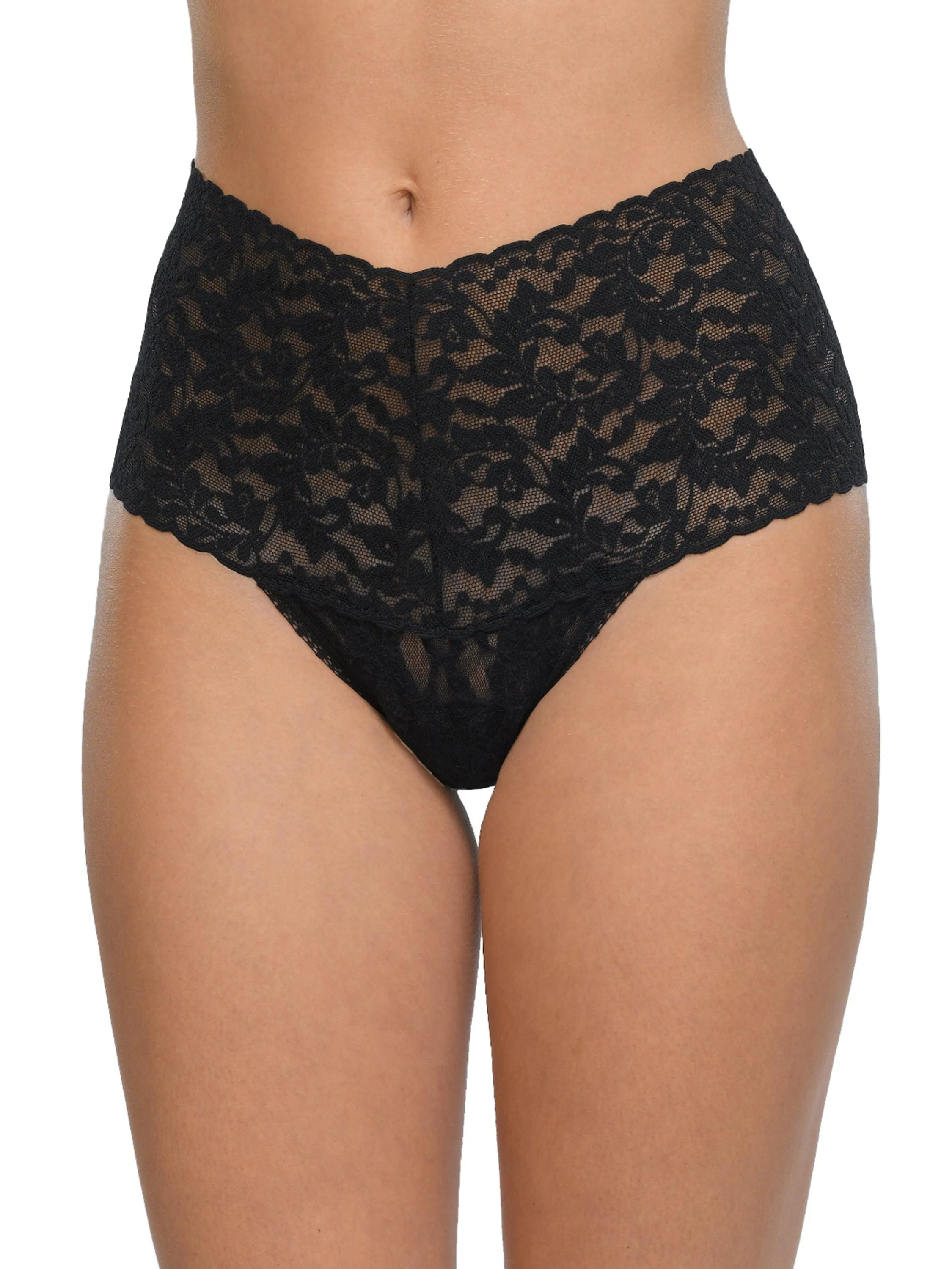 Retro Lace Thong Black sold by Hanky Panky product image thumbnail 2