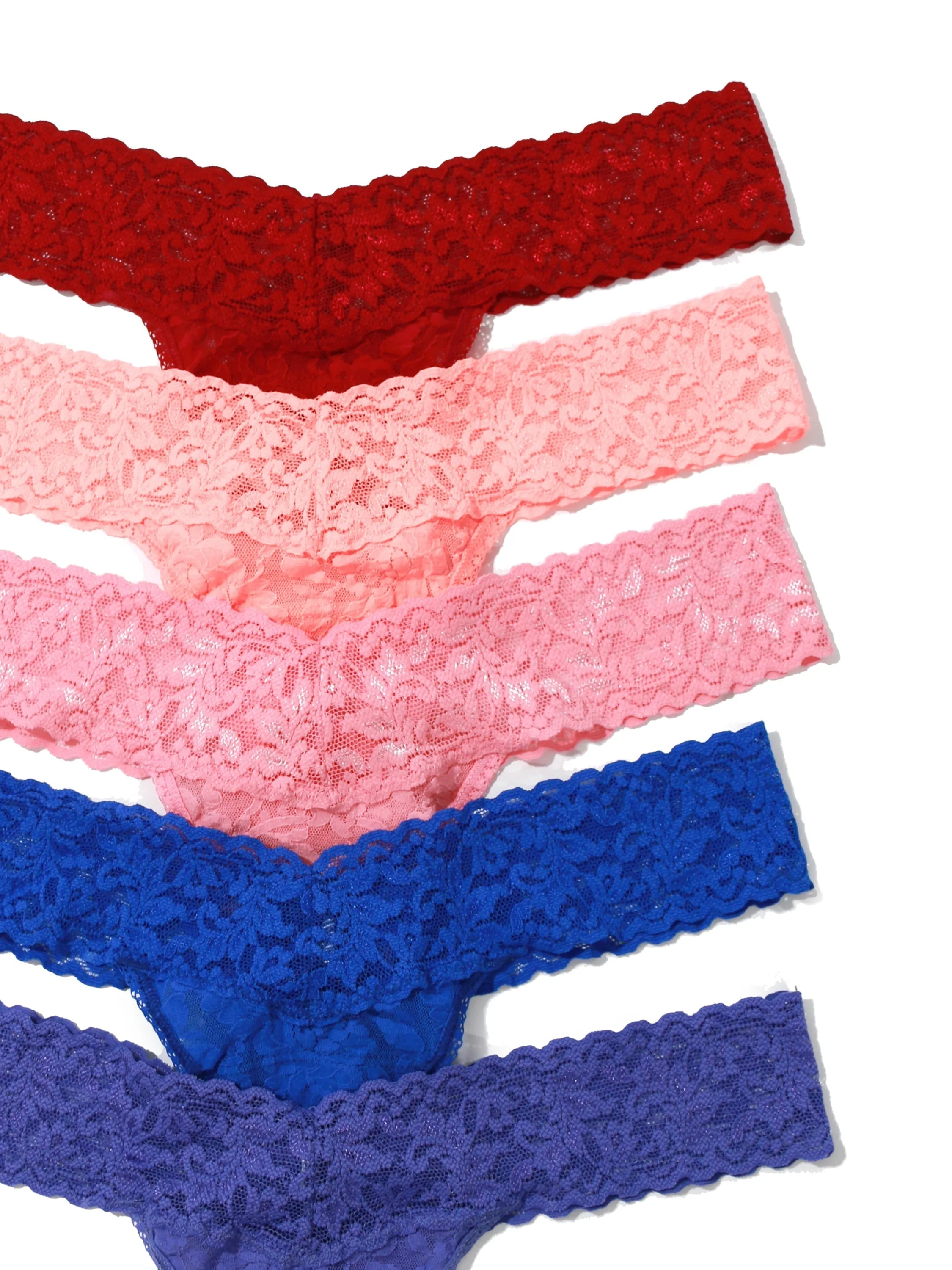 Holiday 5 Pack Signature Lace Low Rise Thongs sold by Hanky Panky product image thumbnail 2