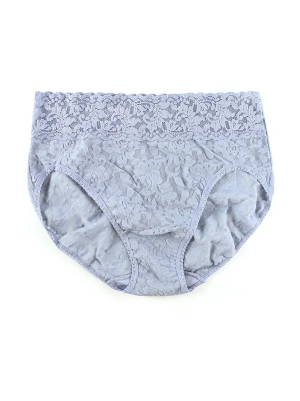 Plus Size Signature Lace French Brief Shining Armor Grey sold by Hanky Panky