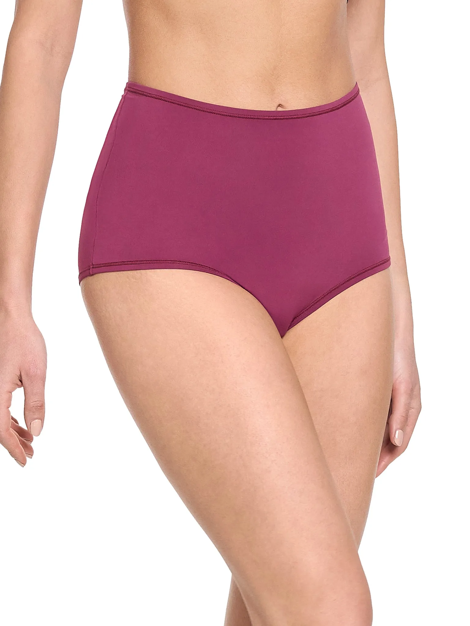 YourFit™ High Rise Boyshort Mulled Wine Red sold by Hanky Panky