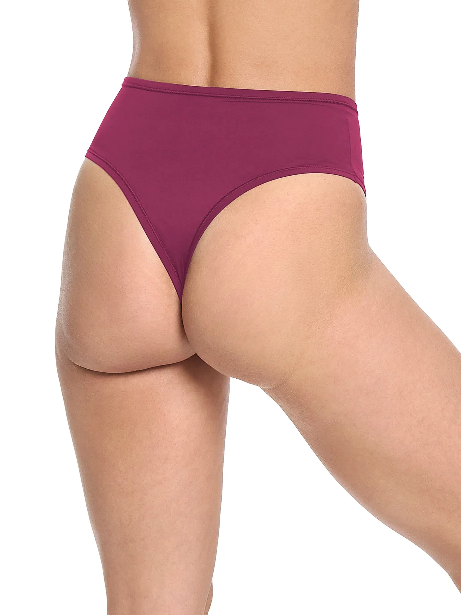 YourFit™ High Rise Thong Mulled Wine Red Sale sold by Hanky Panky product image thumbnail 2