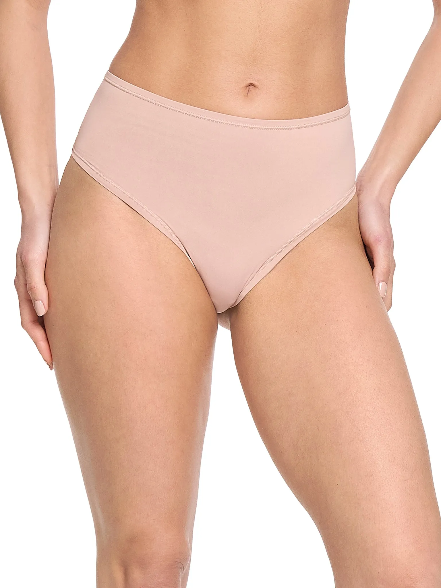 YourFit™ High Rise Thong Almond Milk Neutral Sale sold by Hanky Panky