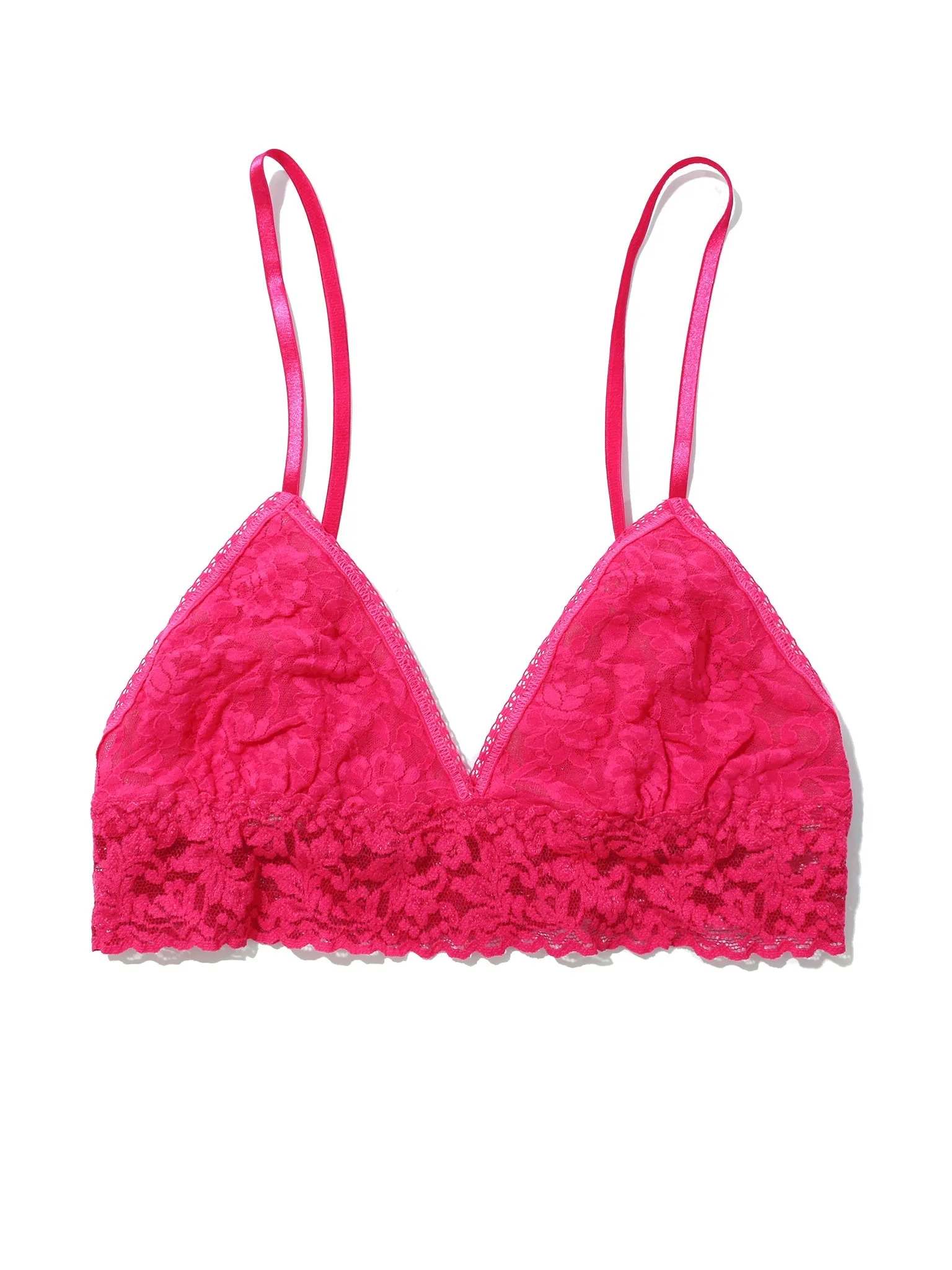 Signature Lace® Padded Triangle Bralette Sweet Tart Pink Sale sold by Hanky Panky product image thumbnail 3