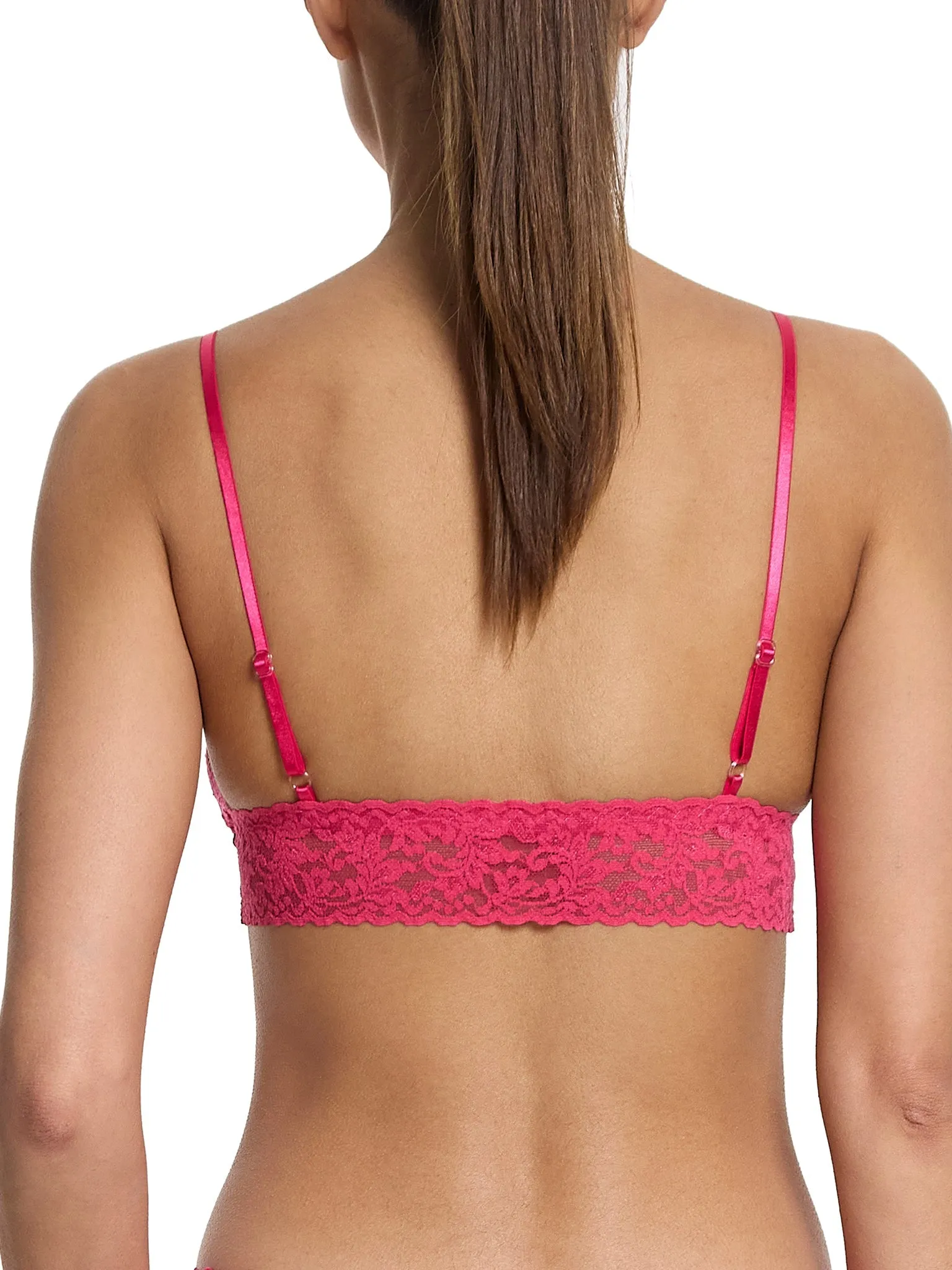 Signature Lace® Padded Triangle Bralette Sweet Tart Pink Sale sold by Hanky Panky product image thumbnail 2