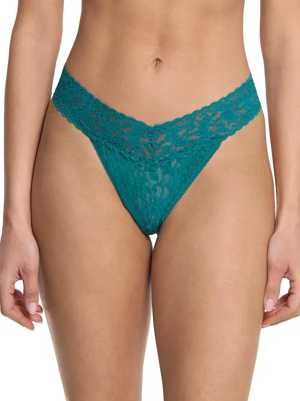 Signature Lace® Original Rise Thong Northern Lights Green sold by Hanky Panky