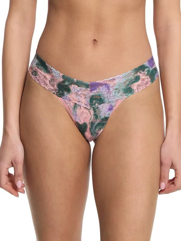 Printed Signature Lace® Low Rise Thong Painter Sale sold by Hanky Panky