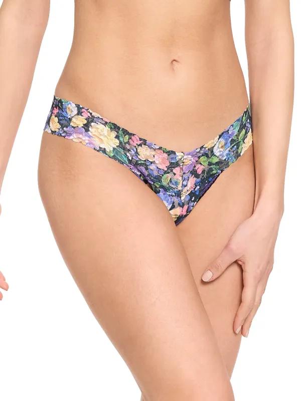 Printed Signature Lace Low Rise Thong Dream Garden Sale sold by Hanky Panky