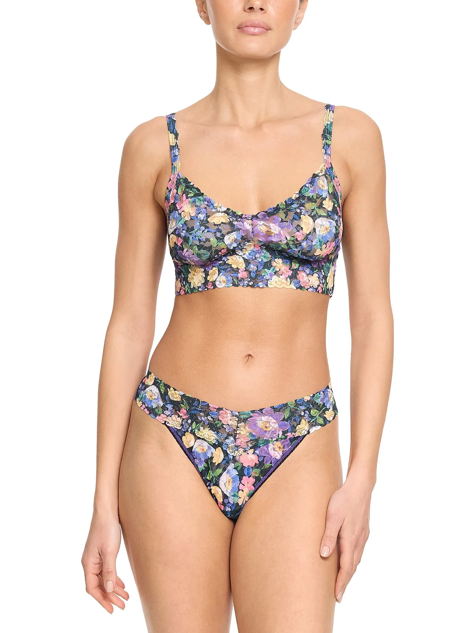 Printed Signature Lace Original Rise Thong Dream Garden Sale sold by Hanky Panky product image thumbnail 4