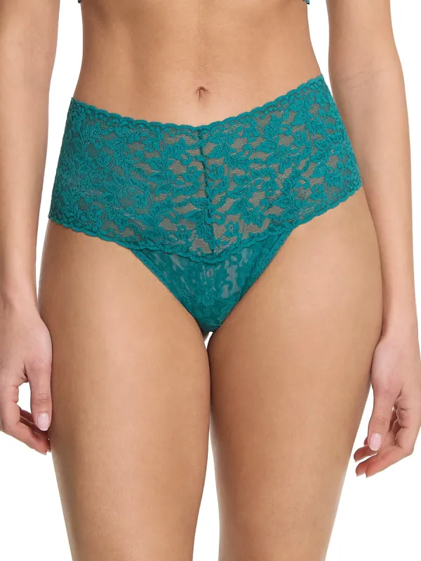 Retro Lace Thong Northern Lights Green Sale sold by Hanky Panky